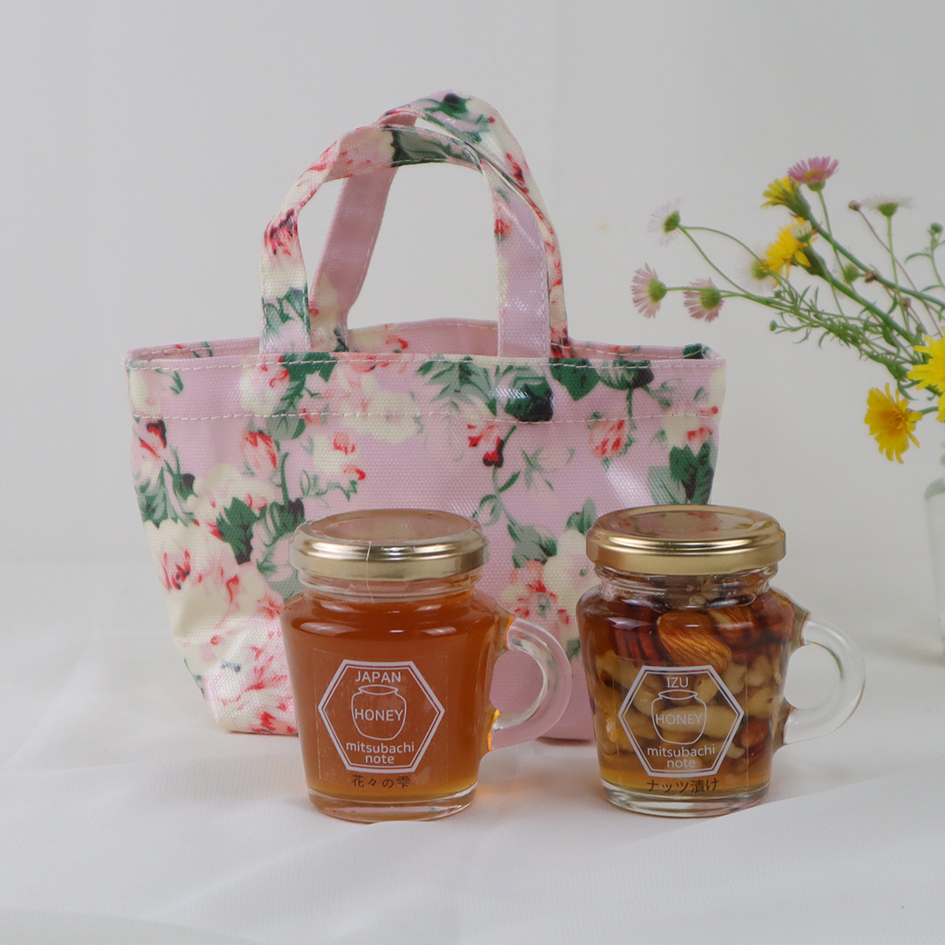 早割ギフト】花々の雫とナッツ漬け ポーチセット みつばちのーと