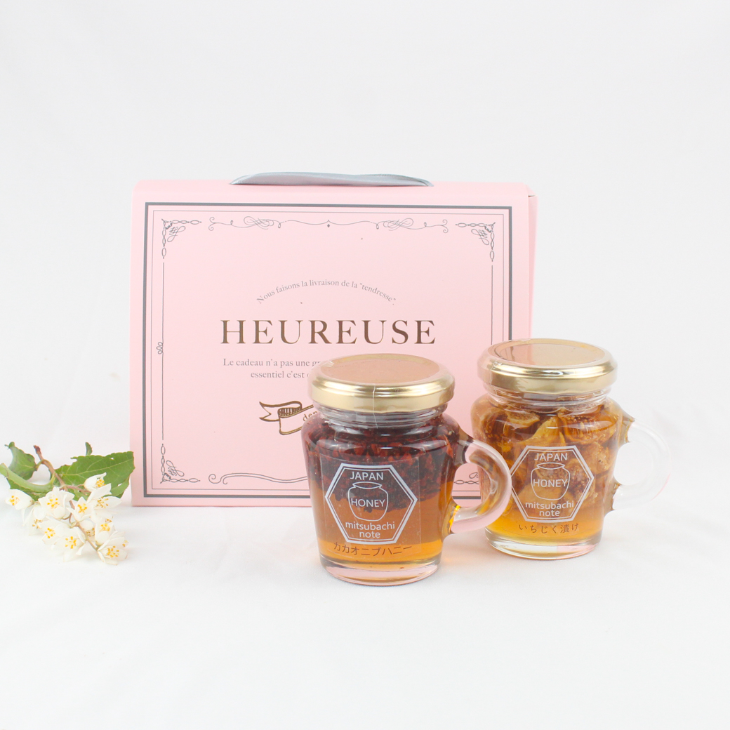 カカオニブハニーといちじく ギフトボックス ピンク 入り みつばちのーと